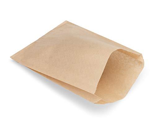 Kraft Paper Sandwich Style Bags (200) 6"x 1"x 8" Dry Wax Grease Resistant Bags. Perfect for Sandwiches, Cookies, Pastries, take-out, and Gifts. Made in the USA.