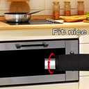 Miaowater 4 PCS Refrigerator Door Handle Covers Kitchen Appliance Decor Handles Anti-Skid Anti-Static Protector Fridge, Dishwasher Oven Keep Off Fingerprints,Food Stains (Black)