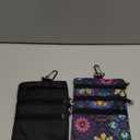 Golf valuables Pouch, Zipper Golf Ball Bag with 4 Pockets, Golf Accessories Pouch for Storing Balls,tees,Mobile Phone,Keys, Cards and Cash, Great Gift for Golfers (2 PACKBLACK+FLORET)