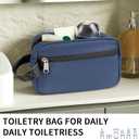 2 x XQXA Toiletry Bag for Men, Hanging Dopp Kit Water Resistant Travel makeup Bag for women, Mens Travel Bag Shaving Bag for Toiletries Accessories (01-Navy Blue)