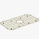 Kitchen Sink Grid Protector,Gold Sink Bottom Grate for Kitchen Sink with Strainer,26"L X 14"W Large Stainless Steel Sink Rack Protector with Center Drain Prevents Scratches,Corner Radius R:3-1/2"