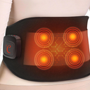 Comfytemp Extra Large Cordless Heating Pad with Massager for Back, FSA Eligible HSA Portable Rechargeable 2X Larger Wireless Lower Back Massager with 4 Motors, Gifts for Mom Dad, Button APP Control