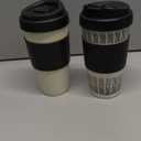 Copco 5237160 Reusable, Insulated Double Wall Travel Mugs 16-ounce White/Black , 2 Count ( Pack of 1)