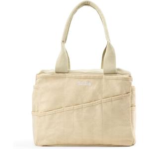 Soolla Studio Bag: Pottery Tool Bag & Craft Storage, Art Supply Organizer, Washable Tote, Knitting Yarn, Crochet Projects, 30 Pockets, 20+ Canvas Colors, Gift for Artists & Teachers (Boho Beige)