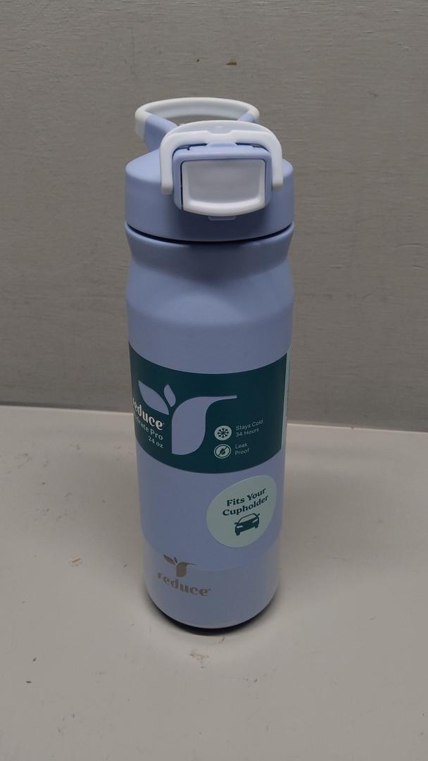 REDUCE 24 oz Hydrate Pro Stainless Steel Insulated Water Bottle - Flip Top Leak-Proof Lid, Dishwasher Safe, BPA-Free, Dual Wall Vacuum, Keeps Drinks Cold for 48 Hrs, Cup Holder Friendly