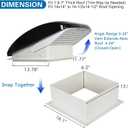 RV Roof Vent Fan with Rain Shield, 12V DC 14" Super Quiet Reliable Manual RV Roof Fan, 3-Speed, Reversible, 14in