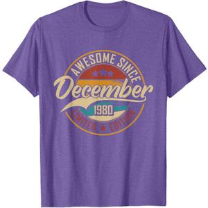 Awesome Since December 1980 | 45 Years Old | 45th Birthday T-Shirt 2XL