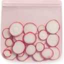 W&P Porter Silicone Reusable Storage Bag, Sandwich (34oz Flat), Blush, Food Storage Container, Microwave and Dishwasher Safe, Easy Cleaning