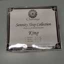 Chanasya Premium Printed King Bed Sheet Set 4-Piece - Soft Lattice Bamboo Print - 1 Flat Sheet 1 Fitted Sheet and 2 Pillowcases - Wrinkle Resistant Microfiber Sheets - Creme - King