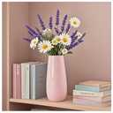 Fuukou Pink Vase,Small Pink Flower Vase,Minimalist Decorative Ceramic Vases for Flowers,Perfect for Living Room,Shelf,Table,Bookshelf,Mantel and Entryway Decor