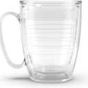 Tervis 16oz Clear Insulated Mug Collection - 4pk, Keeps Drinks Cold & Hot, Made in USA, BPA-free, Transparent, Reusable Coffee Cup