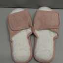 SHIBEVER House Fuzzy Slippers for Women: Indoor Cute Open Toe Warm Pink Slipper - Bedroom Comfortable Woman Shoes Size 8.5-9.5