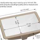 Undermount Bathroom Sink Rectangle, Hugsleek Interior Bowl Size 18 x 11 inch White Porcelain Ceramic Vessel Sink Under Counter Exterior Size 20x14in Rectangular Bath Sink Basin Lavatory Fireclay