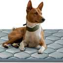Dog Crate Mats,Soft Kennel Pads Washable with Anti-Slip Bottom,Dog Kennel Pads for Sleeping,Pets Mattress Cat Dog Beds for Large Medium Dogs(35x22,Grey)