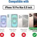 2 Pack Privacy Screen Protector + 2 Pack HD Tempered Glass Screen Protector for iPhone 16 Pro Max [6.9 inch], Dynamic Island Compatible, 9H Tempered Glass Film, Anti-Scratch, Case Friendly, Bubble Free