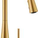 Moen Crisan Single Handle Pulldown Kitchen Faucet Featuring Power Boost and Reflex Docking System, Brushed Gold, 87237BG