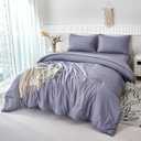 PERFEMET 5-Piece Purple Bed in A Bag Queen Size Boho Cute Grayish Purple Pom Pom Comforter Set with Sheets Soft Lightweight Girls Bedding Set(Grayish Purple, Queen)