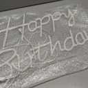 22" x 14.5" Happy Birthday Neon Sign for Backdrop, LED Happy Birthday Light Up Sign, USB Powered Dimmable Neon Light for Birthday Party Decorations, Wall Decor, Warm White