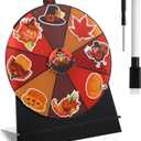 Soulchen 8 Inch Thanksgiving Games Turkey Spin The Wheel Game with Stand Tabletop Roulette of Fortune Turkey Prizes Spin Wheel for Family Thanksgiving Party Favor, Dry Erase Marker and Stickers