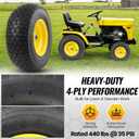 AR-PRO (2-Pack) 16x6.50-8 Tire and Wheel Assembly, 4-Ply Pneumatic Lawn Mower Tires with Inner Tube, 3" Centered Hub, 3/4" & 1" Bushings, V-Turf Tread for Riding Lawn Mowers & Garden Tractors
