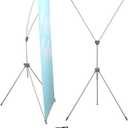 YDisplay X Banner Stand Adjustable Fit Banner Size from 23"X63" to 32"X78" Portable Oxford Bag for Trade Show Exhibition Market,2 Pack