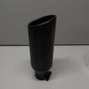 Exhaust Tip 2.5" Inlet, 4" Outlet 12" Overall Length, Premium Stainless Steel with Wear Resistant Black Coating, Rolled Angle Cut, Bolt-On Easy Installation, for Truck Diesel Tail Pipe