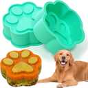 6Inch Dog Birthday Cake Mold, 2Pack Paw Shaped Silicone Pan Extra Large, Silicone Dog Treat Mold for Homemade Birthday Cake
