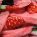 KFUBUO Wearable Blanket Hoodie for Adult Long Sherpa Strawberry Patterns Oversized Sweatshirt Blanket with Pockets Birthday Gifts for Women