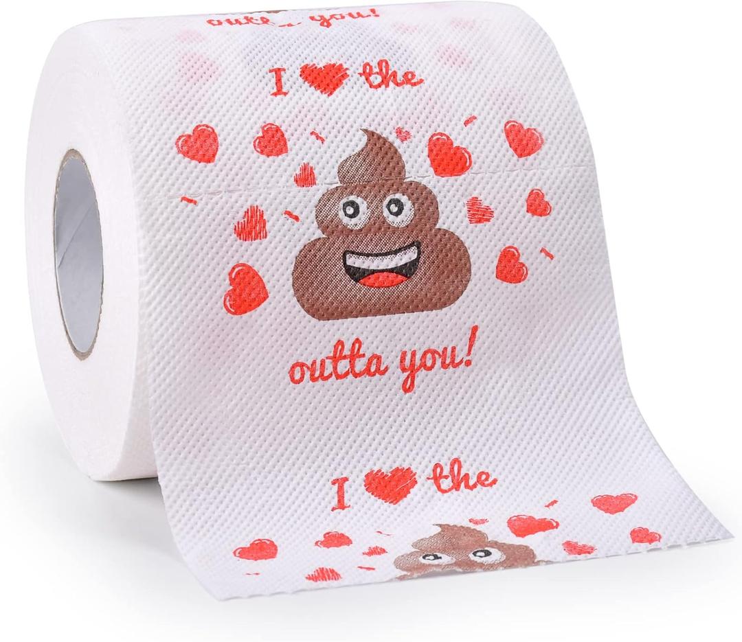 Valentines Day Gifts for Him/Her, Romantic Novelty Gifts Toilet Paper, Funny Gag Gifts for Adults Men Women Boyfriend Girlfriend, Valentines Day Decor for Party Supplies Christmas Stocking Stuffers (white)