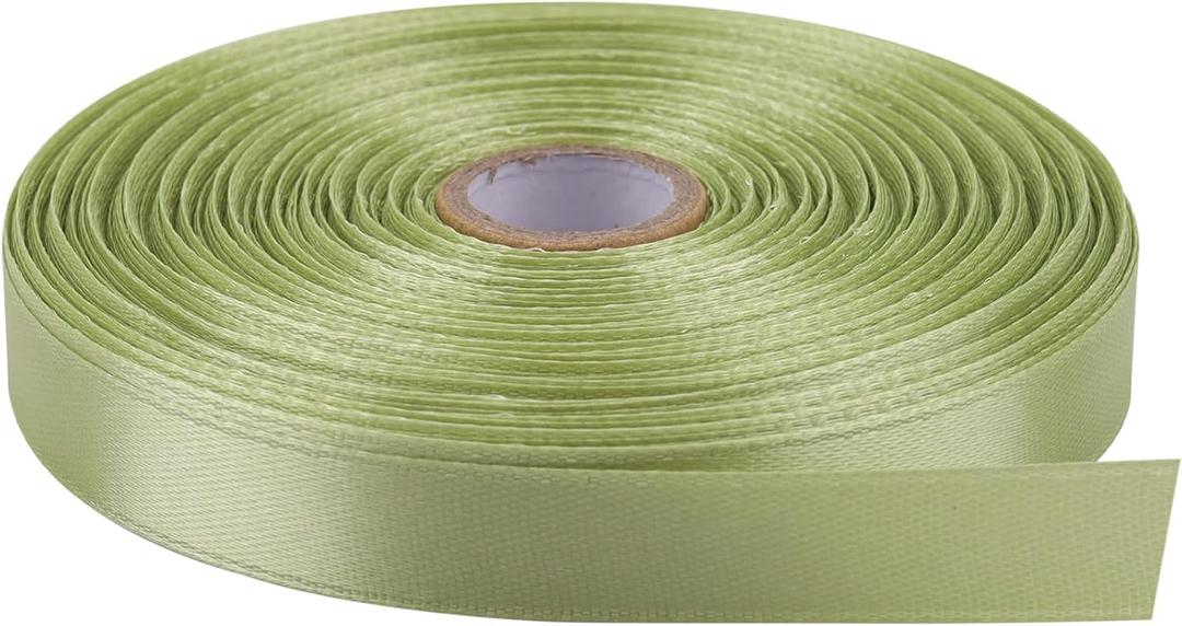 2 x 1/2 Inch x 50 Yards Polyester Ribbon - Mint Green | Single-Faced Craft Ribbon for Bows, Gift Packaging, Scrapbooking