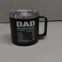 Father's Day Gift, Dad Coffee Mug Cup Gifts from Son Daughter, Gift for Dad Men Husband Uncle - 12 OZ Stainless Steel Insulated Coffee Mug with Handle, Tumbler Cup with Lid