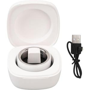 Smart Ring Sleep Monitoring Step Counting Health Fitness Tracker Ring Bluetooth with Charging Case Size 20 White A Lightweight and Aluminum Alloy and Ceramic Rin (White)