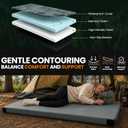 HomeMate CertiPUR-US Memory Foam Camping Mattress Pad Portable Roll Up Mattress for Adults Sleeping Mat Cot Mattress Pad