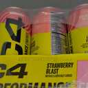 Cellucor C4 Performance Energy Drink | Strawberry Blast | Zero Sugar Carbonated Preworkout Energy | 200mg Caffeine with Beta Alanine | 16 Fl Oz (12 Pack), Best By: 09/2026