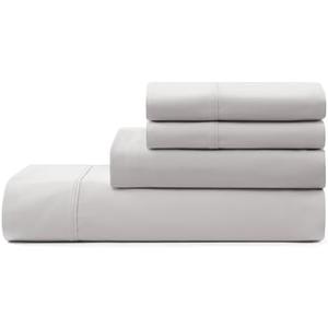 UGG Queen Sheet Set 4-Piece Luxury Cooling Sheets Deep Pockets Premium Bedding with 2 Pillow Shams Hypoallergenic Machine Washable Soft Lightweight Bed Set for Bedroom, Queen, Stone Grey (Hedi)