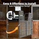 Horse Stall Gates, Heavy Duty Steel 48" W x 42" H Gate for Horse Barns, Stall Door Guard