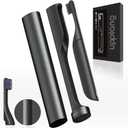 Electric Toothbrush, Portable Travel Sonic Toothbrush with Protective Case USB-C Rechargeable, Neutral Comfort Bristles, Waterproof, Smart Timer, Compact for Daily Use (Slate Gray)