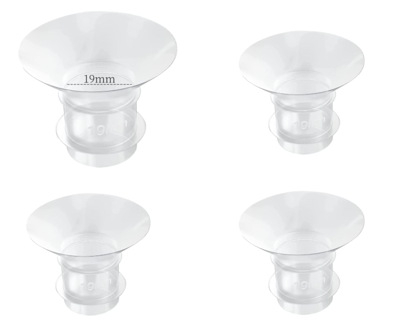 Flange Inserts 19mm for Medela,Spectra 24mm Shields/Flanges,Compatible with Momcozy S12 Pro/S9 Pro/S9/S12 Wearable Breast Pump,Reduce 24mm Nipple Tunnel Down to 19mm,10PCS