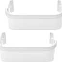 AMI PARTS 240351601 Refrigerator Freezer Door Bin Side Frame Fit for Ken-more Frigi-daire freezer door shelf replacement Replaces 240351607 891154 AP2115974 PS430027 AH430027 EAP430027 (2 Pack)