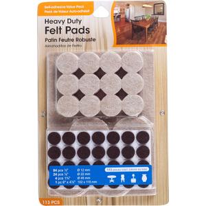 Jacent Heavy Duty Self Adhesive Felt Pads, 113 Pieces per Pack, 1-Pack