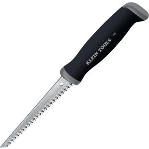 Klein Tools 725 Jab Saw, Triple Ground Teeth, Cuts Drywall, Wallboard, Plywood and Plastic, Hardened Carbon Steel Blade, Beveled Point