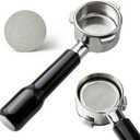 54 mm Bottomless Portafilter with Puck Screen, 3 Ears Espresso Portafilter Compatible with Breville Barista Express Machines,Stainless Steel Por tafilter and ABS Handle for kitchen