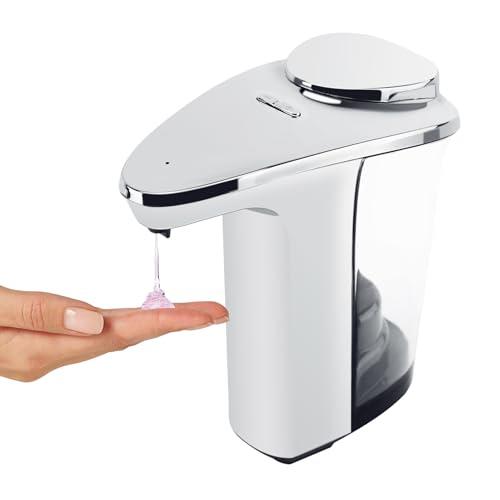 MEKOTRIN Automatic Soap Dispenser, Touchless Battery Operated Hand Soap&Dish Soap Dispenser, Sensor Liquid Soap Dispenser 17oz/500ml with Adjustable Output for Kitchen Sink Bathroom Commercial(Sliver)