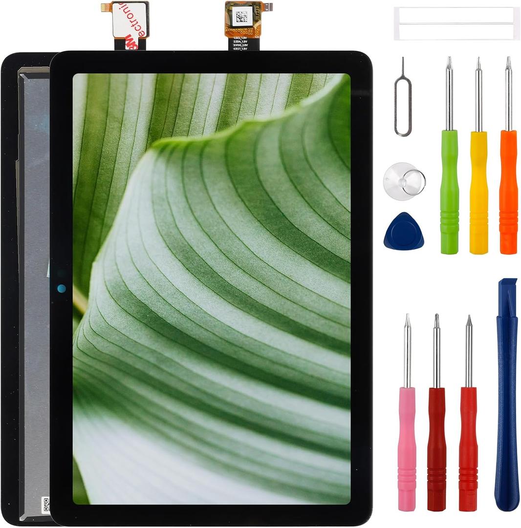 New LCD Display Replacement for HD 8 /HD 8 Plus Tablet 12th Gen Released in 2022/2024 R2SP8T R24SB8 Touch Screen Digitizer Assembly Replacement with Upgraded Repair Tools Kit-Black
