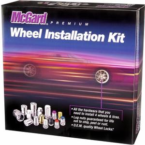 McGard 84838 Chrome (M14 x 1.5 Thread Size) Cone Seat Style Wheel Installation Kit for 8-Lug Vehicle