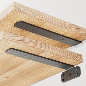 SKYSEN 4 Pack 12" Floating Shelf Bracket, Shelves Brackets, Wood Shelving Brackets Hardware - Heavy Duty - 4/6/8/10/12 inch - Real Hidden Bracket Designtzj12-4