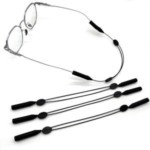 Adjustable Glasses Strap, 3 PCS Eyewear Holders, Steel Wire Cable Retainer for Sports, No Tail Glasses Holder Cord, Adjustable Eyewear Retainer Cable Strap 5.5-13.5 inch