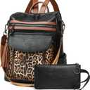 Shrrie Backpack Purse for Women Fashion Leather Backpack Purse Designer Travel Backpack Convertible Shoulder Bag with Wristlet