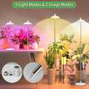 LED Floor Grow Lights for Indoor Plants, Corner Stand Full Spectrum Plant Growing Lamp, 10 Dimmable Levels Auto 3/6/9/12H Timer Grow Light, Height Adjustable for Large Tall Plants