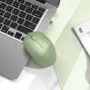 Seenda Wireless Mouse, 2.4G Noiseless Mouse with USB Receiver Portable Computer Mice for PC, Tablet, Laptop with Windows System (Olive Green)